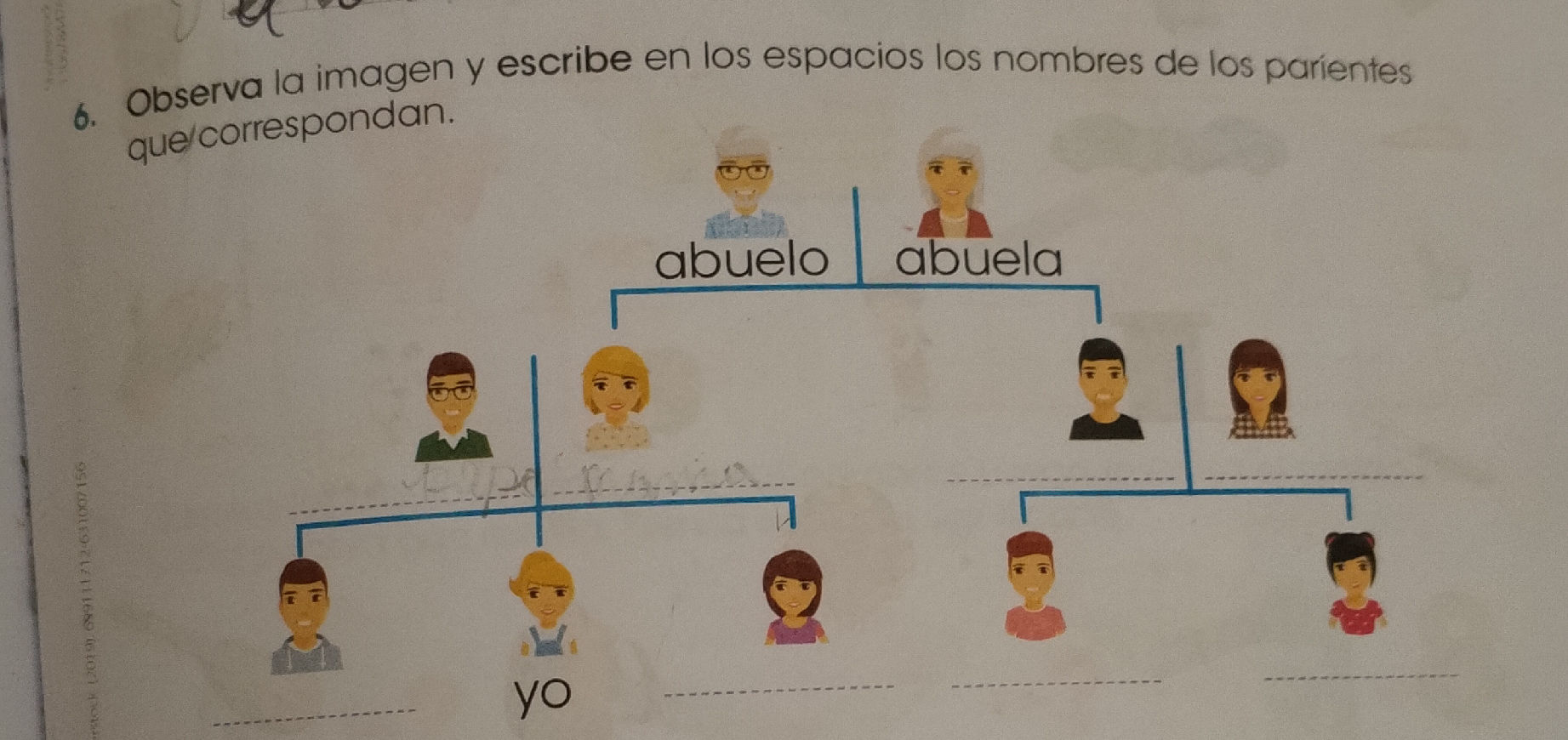 6. Observa la imagen y escribe en los | StudyX