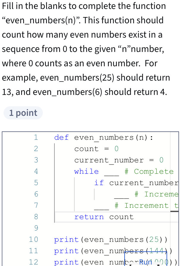 Fill in the blanks to complete the function | StudyX