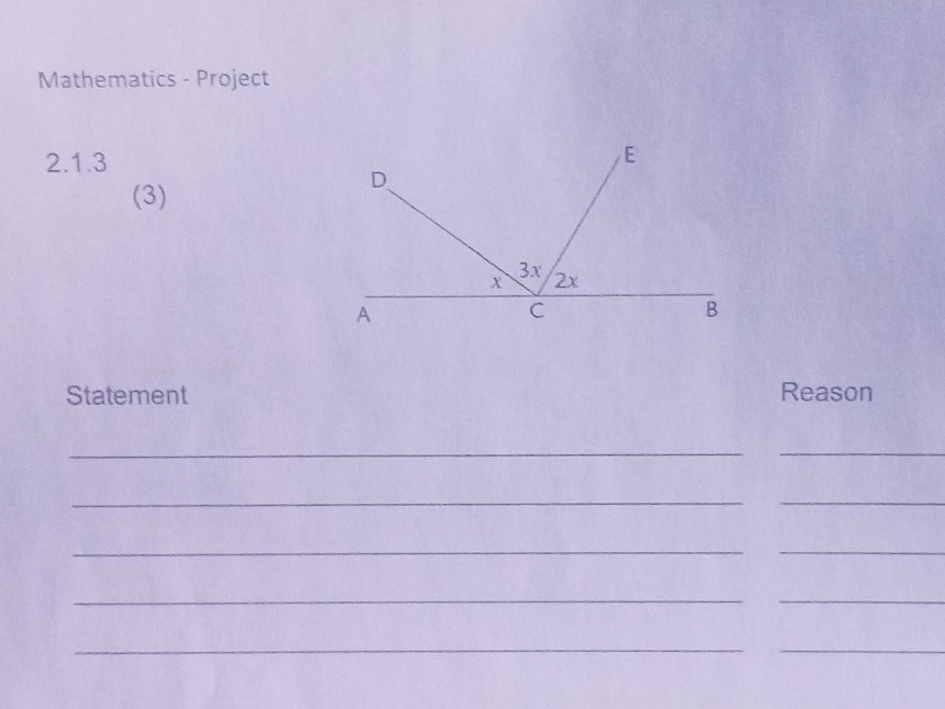 Statement Reason Given the diagram, | StudyX