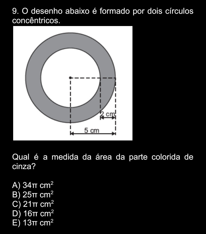 O desenho abaixo é formado por dois círculos | StudyX