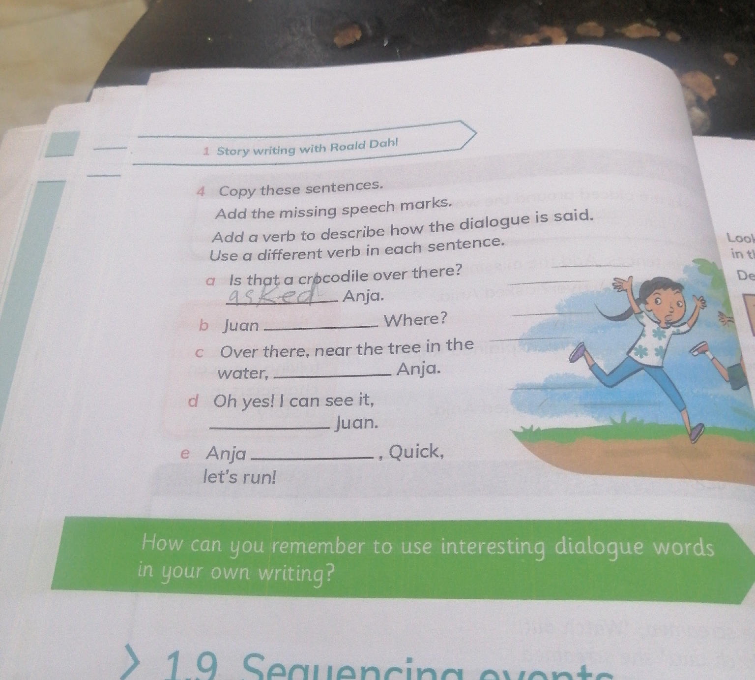 Copy these sentences. Add the missing speech | StudyX