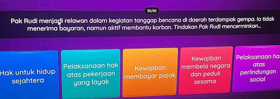 Pak Rudi menjadi relawan dalam kegiatan | StudyX