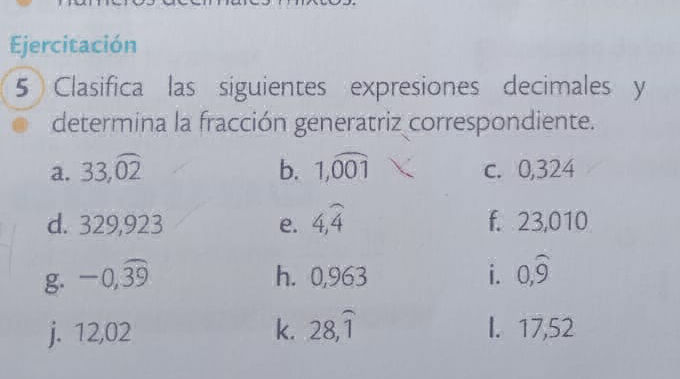 Clasifica las siguientes expresiones | StudyX