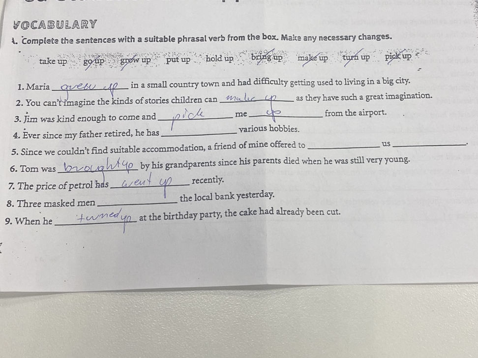 Complete the sentences with a suitable | StudyX