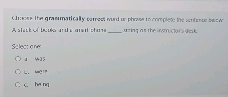 Choose the grammatically correct word or | StudyX