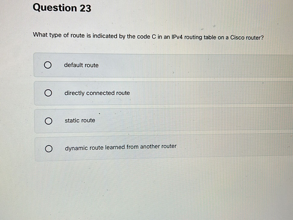 What type of route is indicated by the code | StudyX