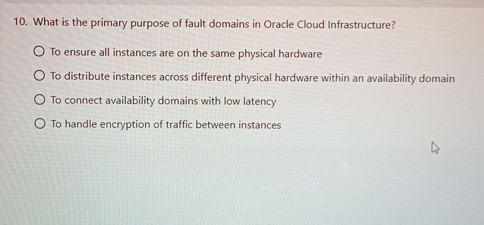 What is the primary purpose of fault domains