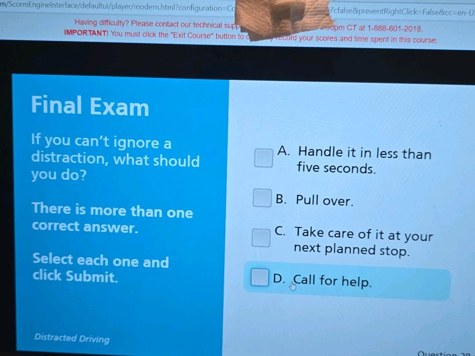 Final Exam If you can't ignore a | StudyX
