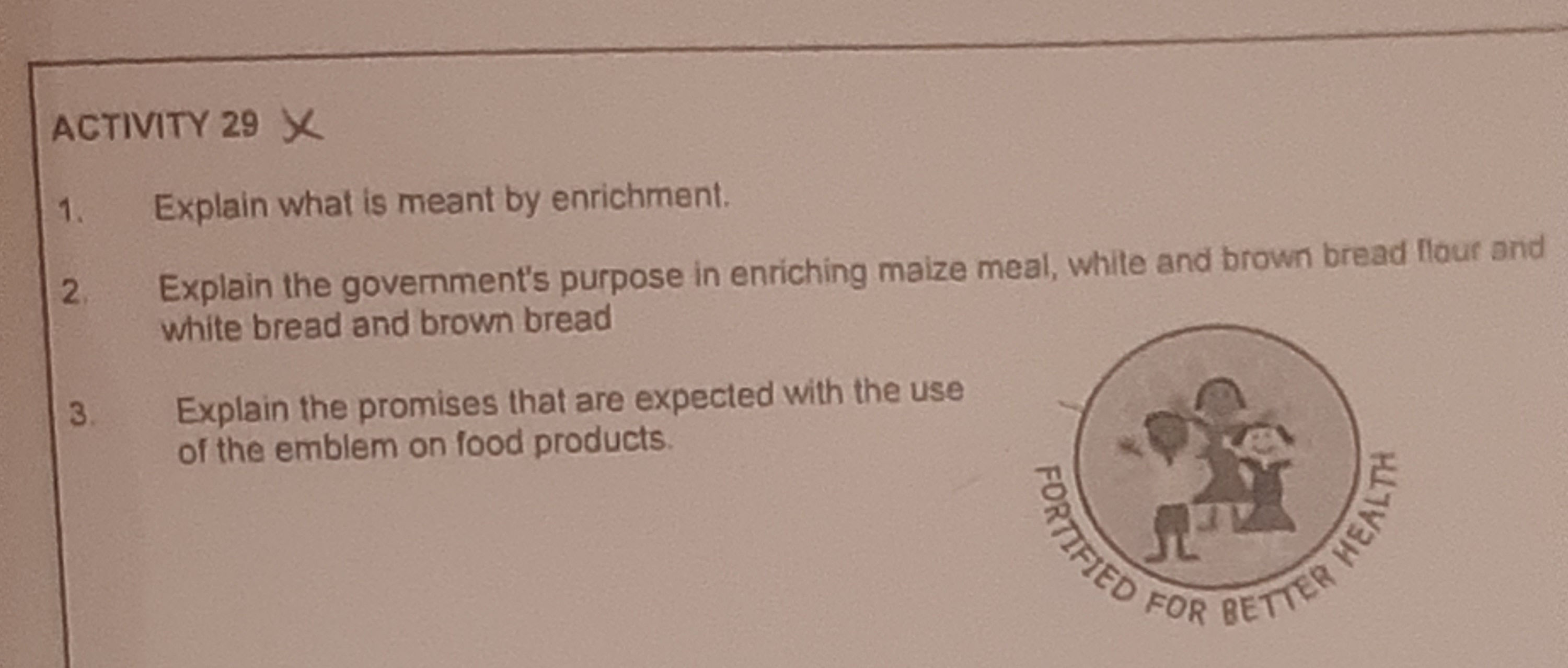 1. Explain what is meant by enrichment. 2. | StudyX