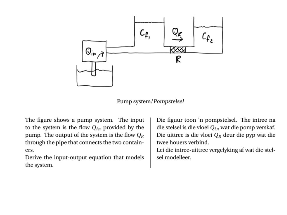 The figure shows a pump system. The input to | StudyX