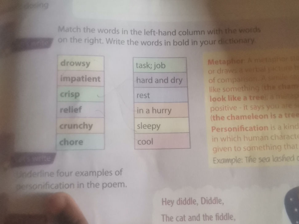 Match the words in the left-hand column with | StudyX
