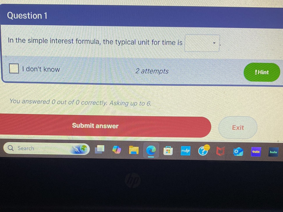 In the simple interest formula, the typical | StudyX