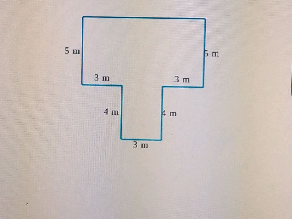 The image shows a composite shape with the | StudyX