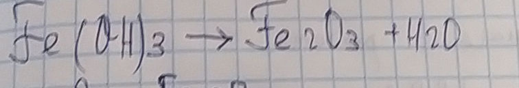 Fe(OH)3 Decomposition Reaction