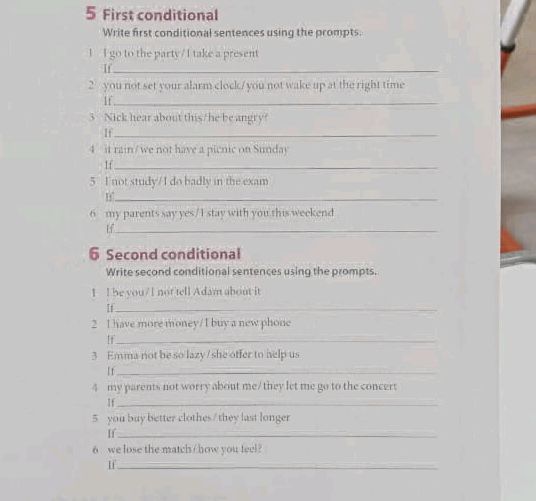5 First conditional Write first conditional | StudyX