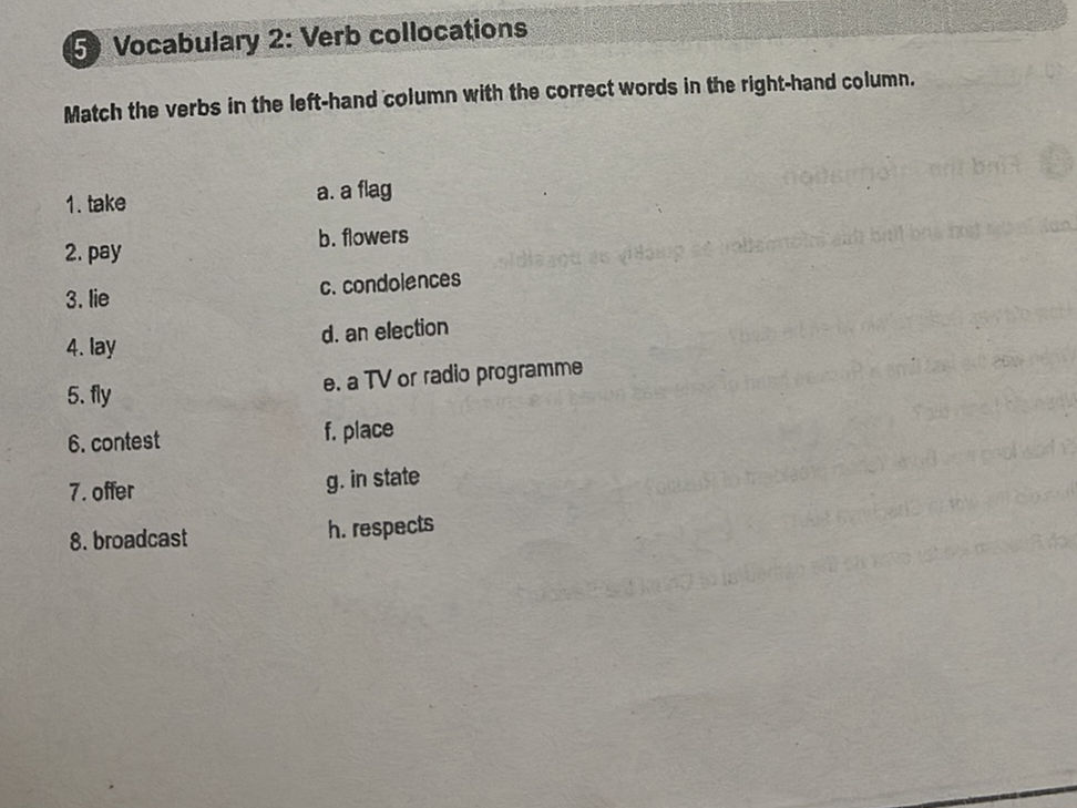 Match the verbs in the left-hand column with | StudyX