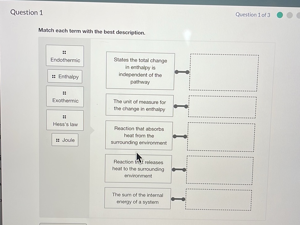 1. Match Each Term With The Best Description.