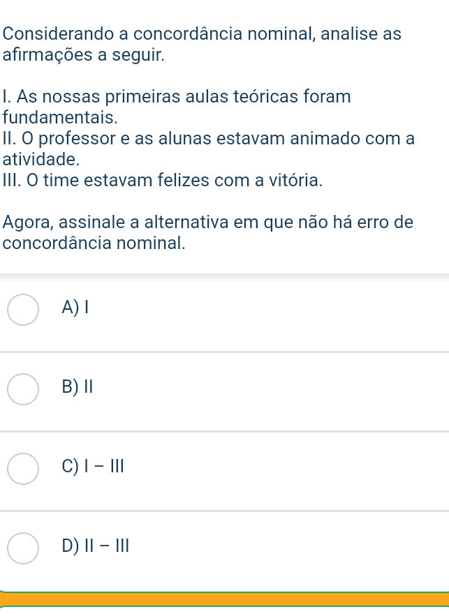 Considerando a concordância nominal, analise | StudyX