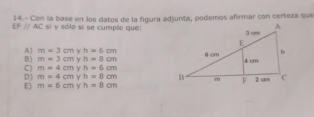 14.- Con la base en los datos de la figura | StudyX