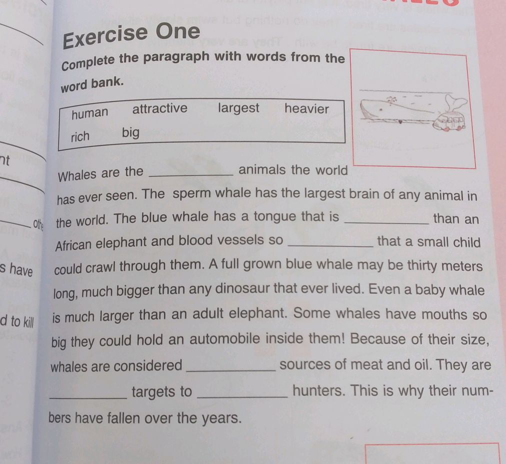 Exercise One Complete the paragraph with | StudyX