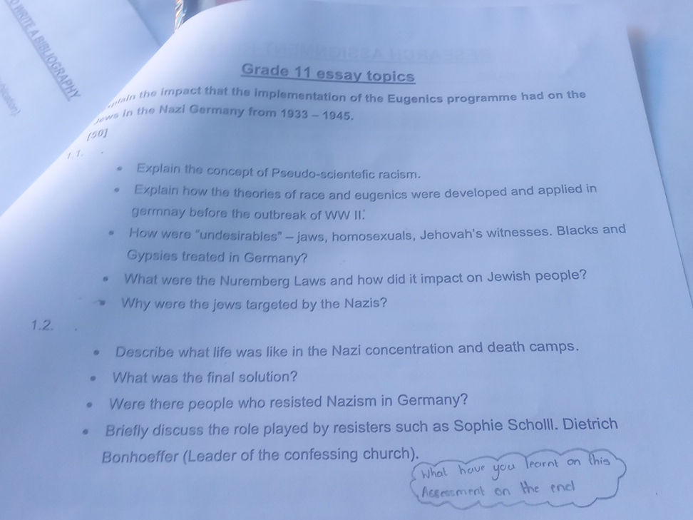 Grade 11 Essay Topics Grade 11 Essay Topics