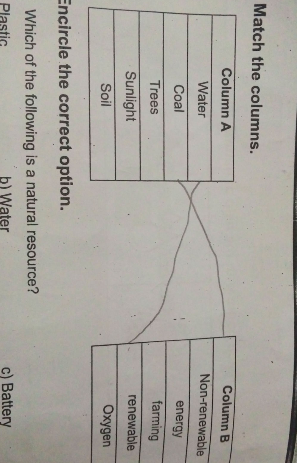 Match the columns. | Column A | Column B | | StudyX