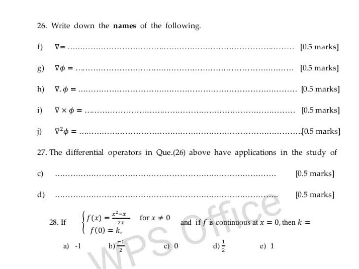 26. Write down the names of the following. | StudyX