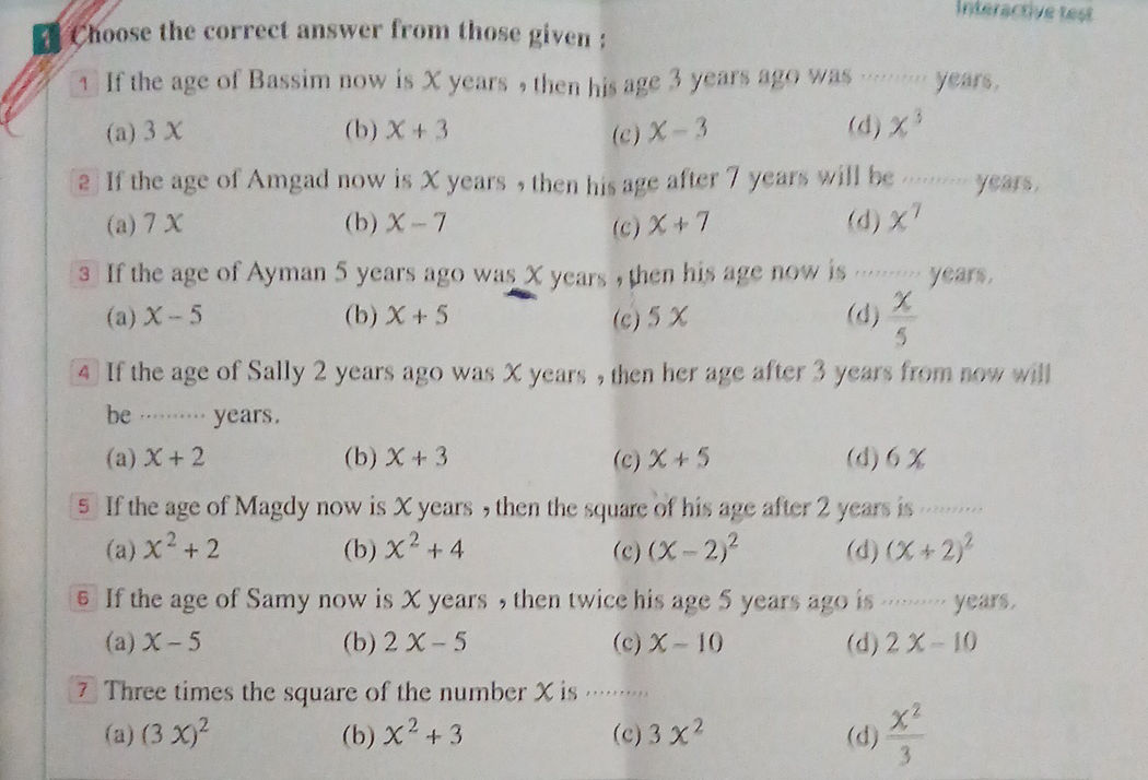Choose the correct answer from those given; | StudyX