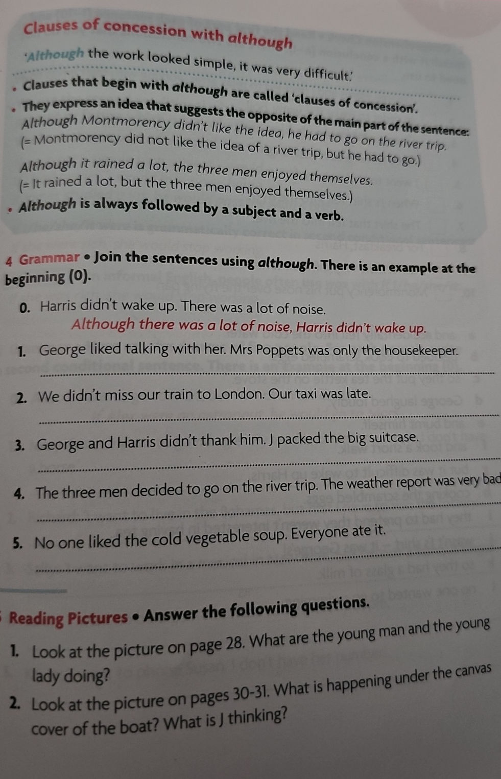 4 Grammar • Join the sentences using | StudyX