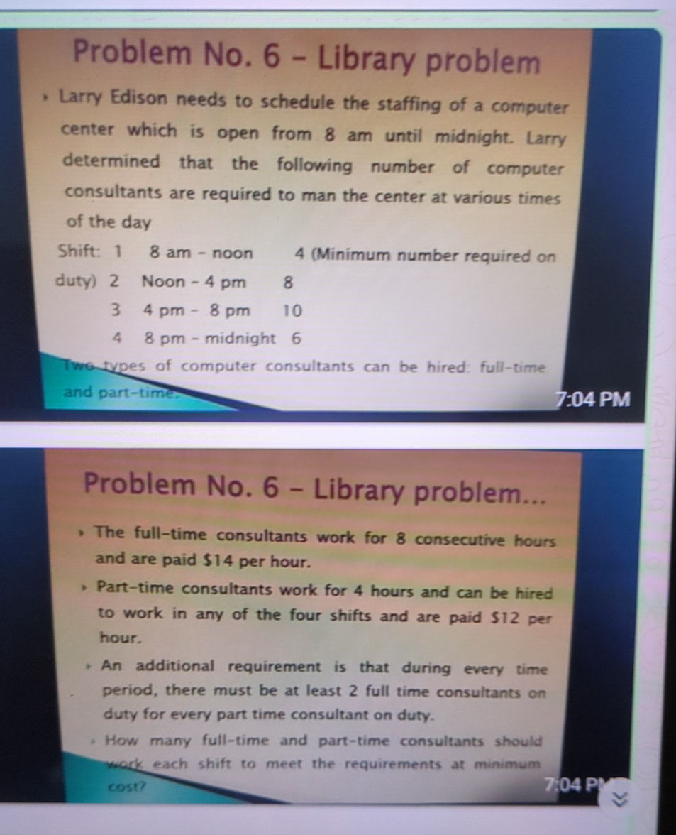 Problem No. 6 - Library problem Larry | StudyX