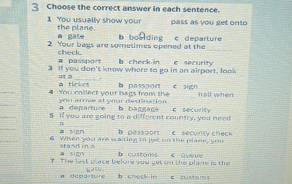 3 Choose the correct answer in each | StudyX