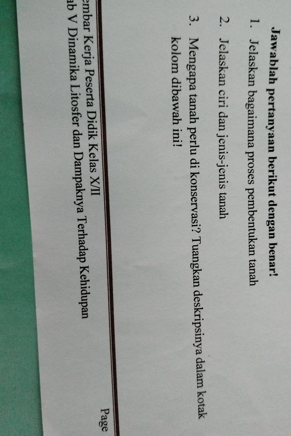 1. Jelaskan bagaimana proses pembentukan | StudyX