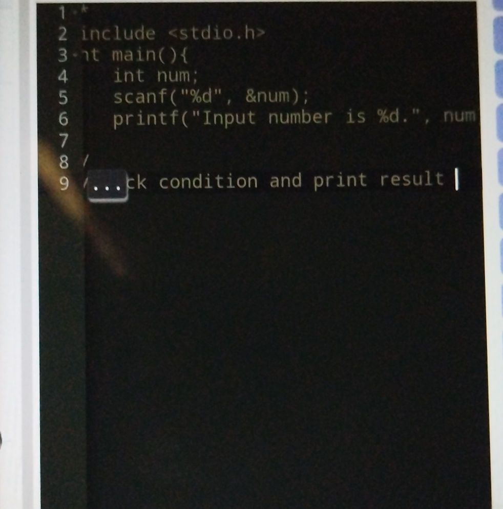 ```c #include int main() { int num; | StudyX