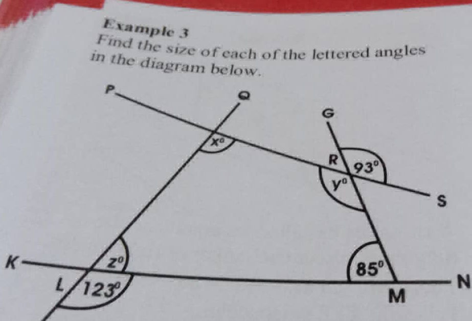 Example 3 Find the size of each of the | StudyX