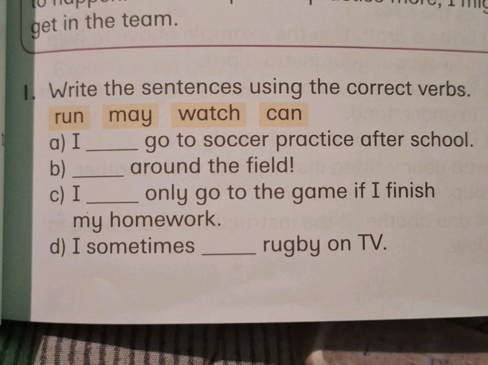 1. Write the sentences using the correct | StudyX
