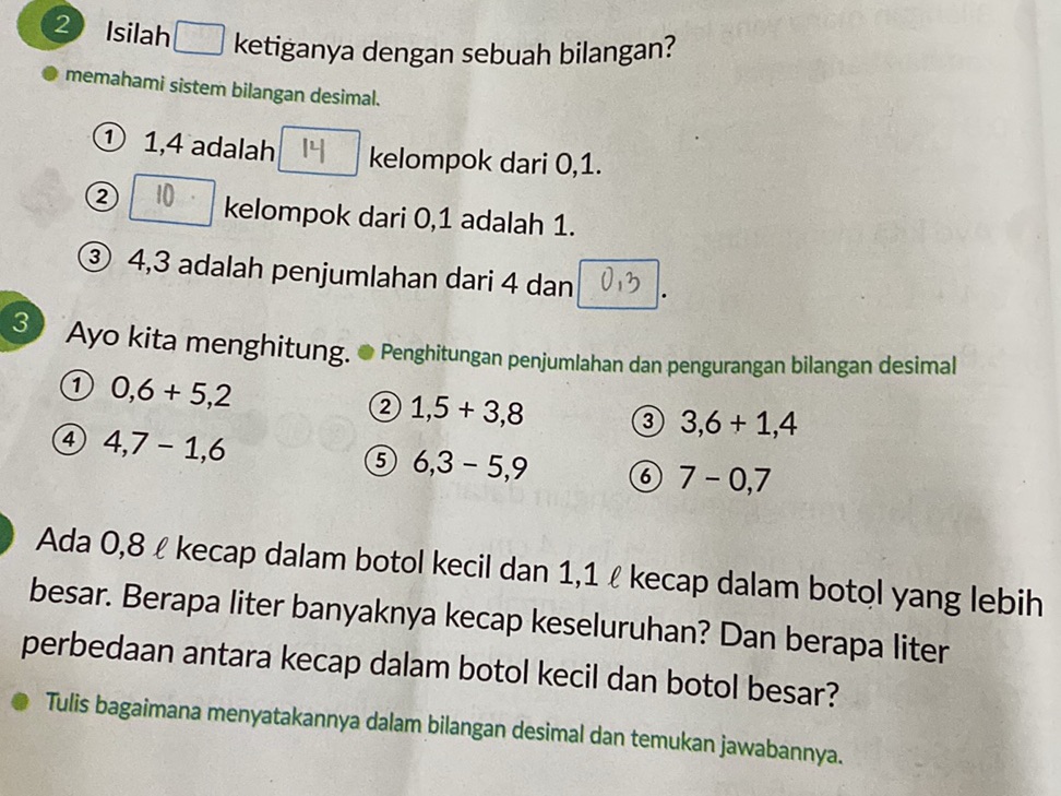 2. Isilah ketiganya dengan sebuah bilangan? | StudyX
