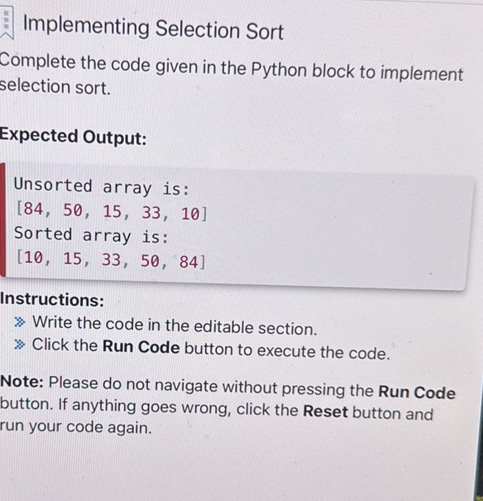 Complete the code given in the Python block | StudyX