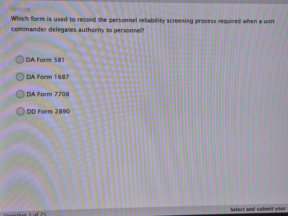 Which form is used to record the personnel