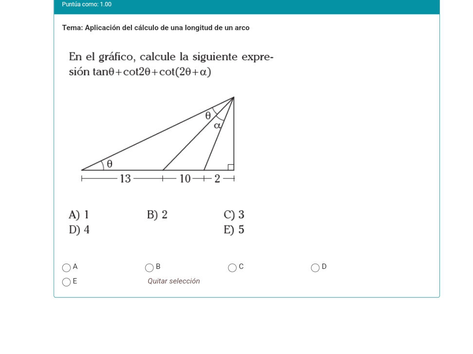En el gráfico, calcule la siguiente | StudyX