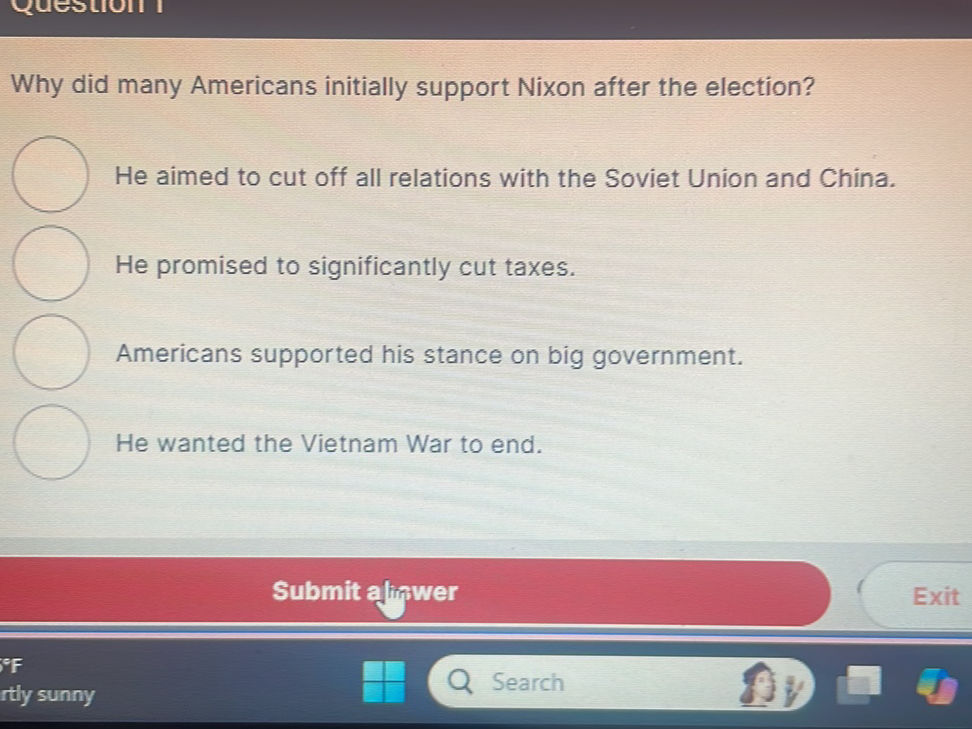 Why did many Americans initially support | StudyX