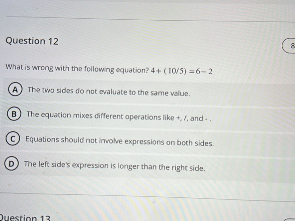 What is wrong with the following equation? | StudyX