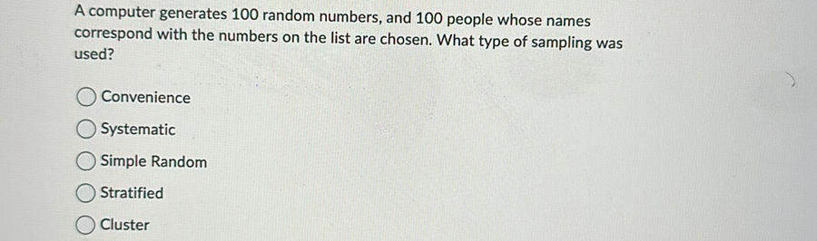 A computer generates 100 random numbers, and | StudyX