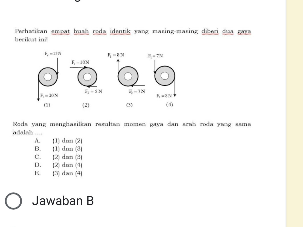 Perhatikan empat buah roda identik yang | StudyX