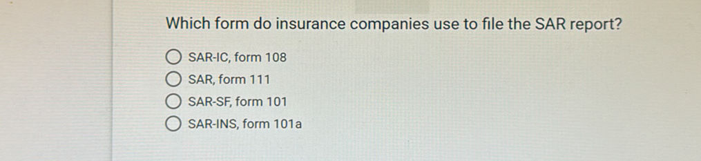 Which form do insurance companies use to