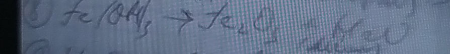 Decomposition of Fe(OH)3 to Fe2O3