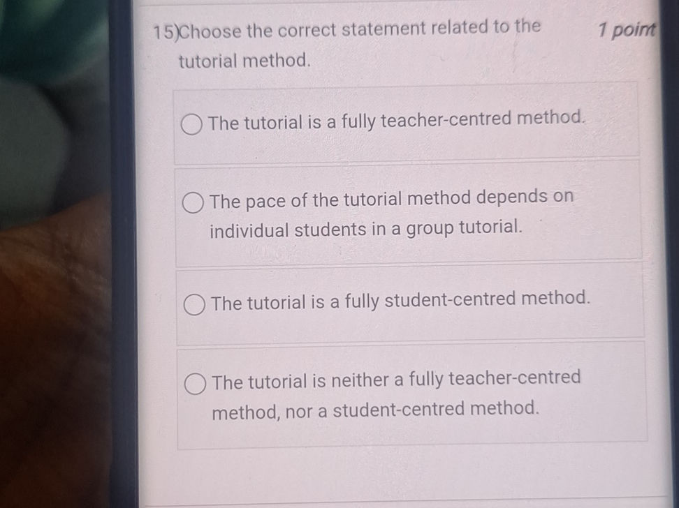 15) Choose the correct statement related to | StudyX
