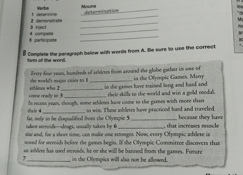 B Complete the paragraph below with words | StudyX