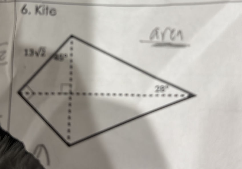 Kite Math Labels 6. Kite area Diagram of a kite with the | StudyX