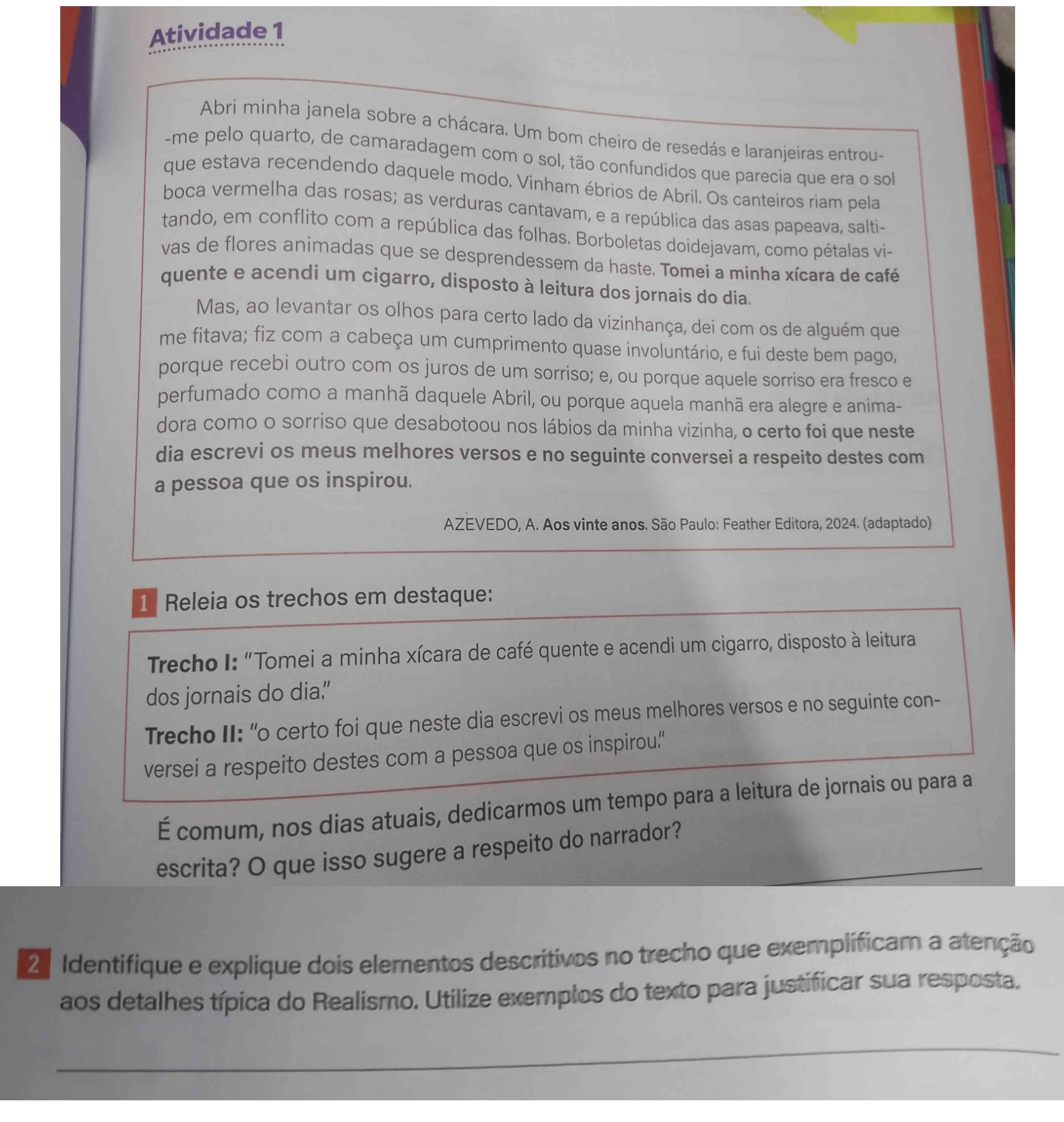 1 Releia os trechos em destaque: Trecho I: | StudyX