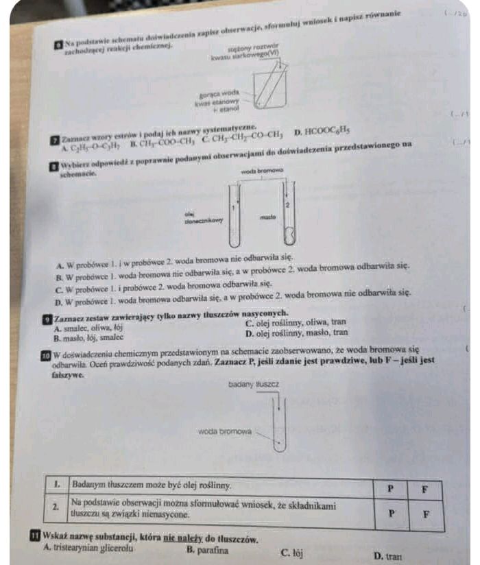 Na podstawie schematu doświadczenia zapisz | StudyX